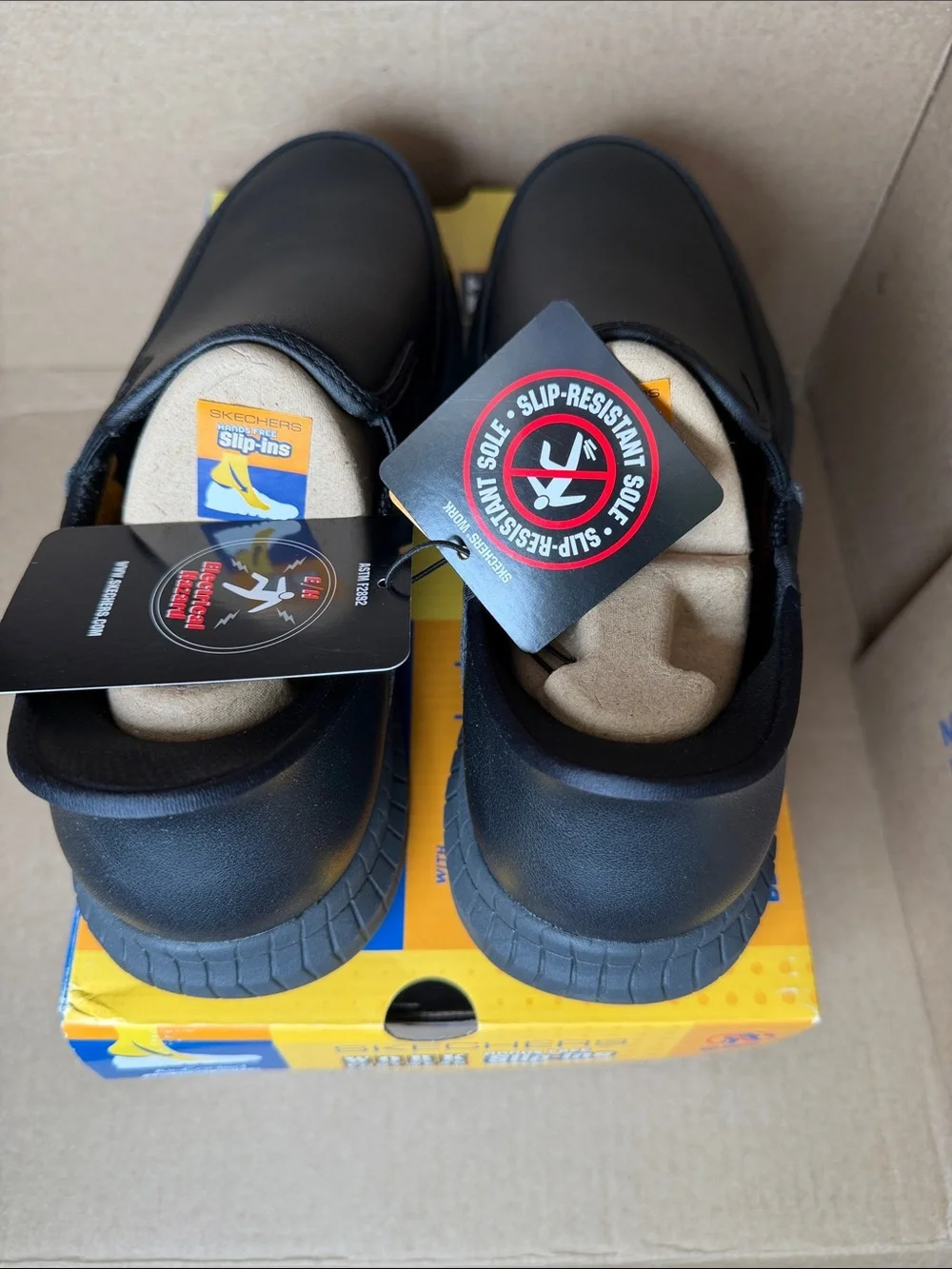Skechers Black Slip-On Casual Work Loafers
